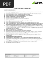 Roles and Responsibilities Supervisor