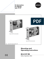 System 6000 Electropneumatic Converters For Direct Current Signals I/p Converter Type 6127