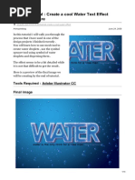 Vector Tutorial Create A Cool Water Text Effect Dripping Texture