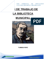 Plan de Trabajo de Biblioteca Municipal