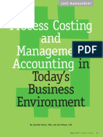 Process Costing and Management Accounting: in Today's Business Environment