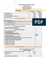 SSF Not Listed-Monthly Salary Sheet With TDS Calculation 2076-2077