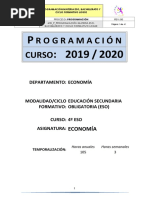 MD - P - Program. Economía 4º Eso - 2020 PDF