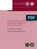 La Linguistique de La Contradiction by Jacques François, Pierre Larrivée, Dominique Legallois, Franck Neveu (Eds.) PDF