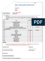 Disouq Well Hand-Over Certificate: (Y/N) (Rigless "Gravel Pack")