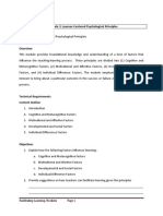 Module 3: Learner-Centered Psychological Principles: Facilitating Learning, Modules