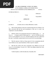 Format of Affidavit For SLP (Civil/Criminal)