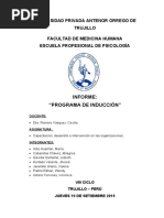 Informe N°4 - Programa de Inducción