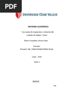 Informe Causas de Suspension y Extincion Labora - Alvaro Flores Ossandon