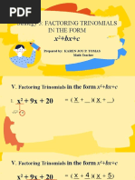 Math8.Factoring General Trinomials