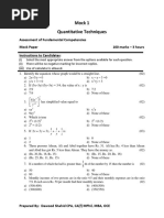 Mock 1 Quantitative Techniques