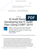 Developing The IT Audit Plan Using COBIT 2019