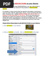Setting Up On Your Idevice: Restrictions