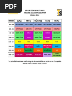 Horario Segundo Grado 2020-2021