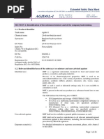 Agidol-1: SECTION 1: Identification of The Substance/mixture and of The Company/undertaking 1.1. Product Identifier