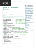 MySQL Tutorial - MySQL by Examples For Beginners