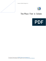 Two Phase Flow Experiment COMSOL Multiphysics