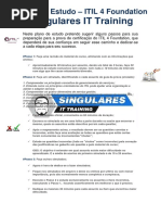 Plano de Estudo - ITIL4 Foundation - Singulares IT Training