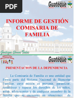 Informe Gestión Comisaría de Familia