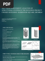 Mid Term Assignment: Analysis of Structural System in The Building Project Chosen Building-Kohinoor Square