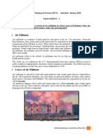 Air Pollution: Course: Environmental Planning & Practice (3671) Semester: Spring, 2020 Assignment - 1