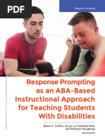 Response Prompting As An ABA-Based Instructional Approach For Teaching Students With Disabilities