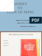 Basdev VS State of Pepsu: Citation:1956 AIR 488, 1956 SCR 363