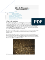 Conminución de Minerales Pruebas de Laboratorio