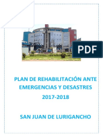 Plan de Rehabilitacion Ante Emergencias y Desastres 2017 2018 San Juan Lurigancho 2017