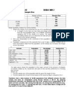 Jay Mark L. Tano Bsba MM 2: Test I. Determining Sample Size