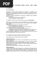 Paradigmatic Relations Among Lexical Units