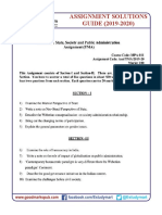 Assignment Solutions GUIDE (2019-2020)