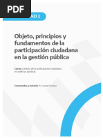 U2-Objeto, Principios y Fundamentos de La Participación Ciudadana en La Gestión Pública