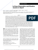 Training Affects Knee Kinematics and Kinetics in Cutting Maneuvers in Sport