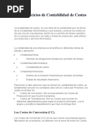 Ejercicios de Contabilidad de Costos