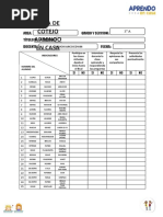 Lista de Cotejo Aprendo en Casa