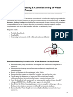 Procedure For Testing and Commissioning of Water Booster Jockey Pumps PDF