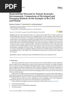 Marketability Discount in Various Economic Environments. Comparison of Developed and Emerging Markets On The Example of The USA and Poland