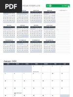 IC 12 Month Calendar Template 2020 8899