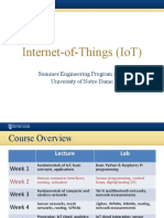 Internet-Of-Things (Iot) : Summer Engineering Program 2018 University of Notre Dame