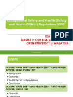 Safety and Health Officer Regulations 1997