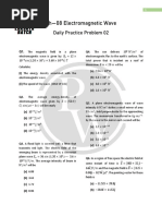 Ch-08 Electromagnetic Wave: Daily Practice Problem 02