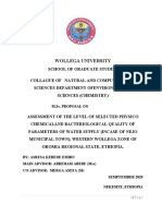 Wollega University: M.Sc. Proposal On