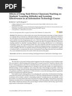 Effects of Using Task-Driven Classroom Teaching On Students' Learning Attitudes and Learning Effectiveness in An Information Technology Course