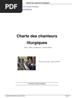 Charte Des Chanteurs Liturgiques