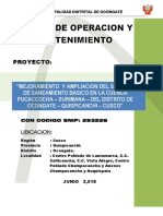 Operacion y Mantenimiento Del Sistema de Saneamiento Basico