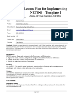 Lesson Plan For Implementing NETS - S-Template I: (More Directed Learning Activities)