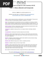 Definitions - Topic 3 Atoms Elements and Compounds - CAIE Chemistry IGCSE