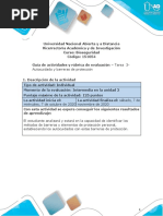 Guía y Rúbrica de Actividades - Unidad 2 - Tarea 3 - Autocuidado y Barreras de Protección