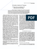 Multivariate Analysis of Variance: Journal of Counseling Psychology